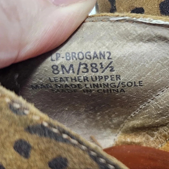 Lucky Brand Women's leopard Print Brogan Leather Loafers Size 8 - Picture 4 of 15